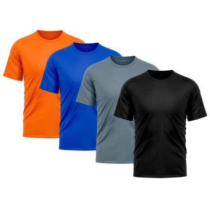 Kit 4 Camiseta Masculina Dry Proteção Solar UV Básica Lisa Treino Academia Camisa – Camisetas Clássico