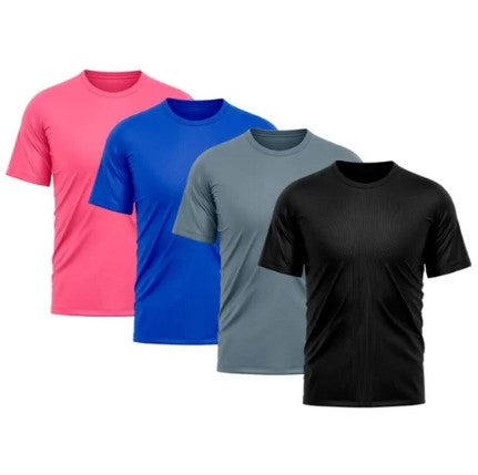 Kit 4 Camiseta Masculina Dry Proteção Solar UV Básica Lisa Treino Academia Camisa – Camisetas Clássico