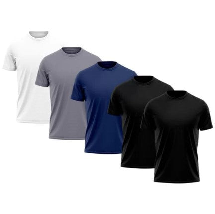 Kit 5 Camiseta Masculina Dry Proteção Solar UV Térmica Academia Treino Camisa Praia – Camisetas Elegante