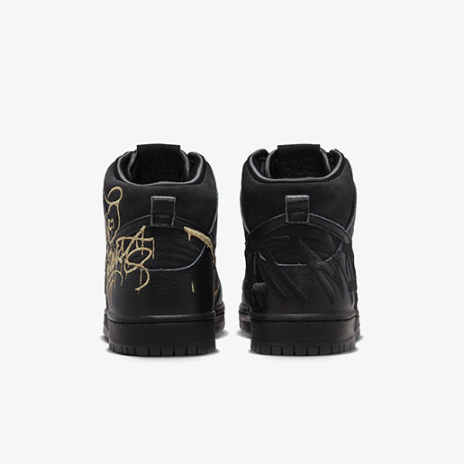 SB Dunk High FAUST Black – Gold Premium