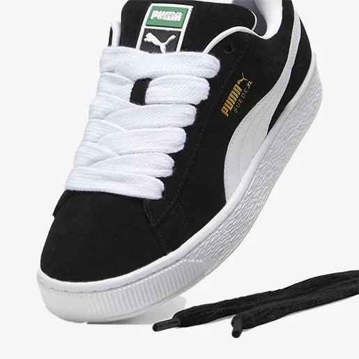 Suede XL Black – White Elegante