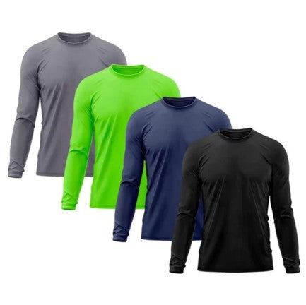 Kit 4 Camiseta Masculina Segunda Pele Proteção Solar UV Térmica Praia Manga Longa Blusa – Camisa Premium