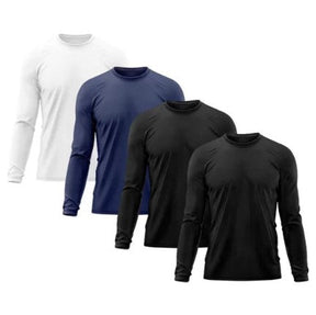 Kit 4 Camiseta Masculina Segunda Pele Proteção Solar UV Térmica Praia Manga Longa Blusa – Camisa Premium