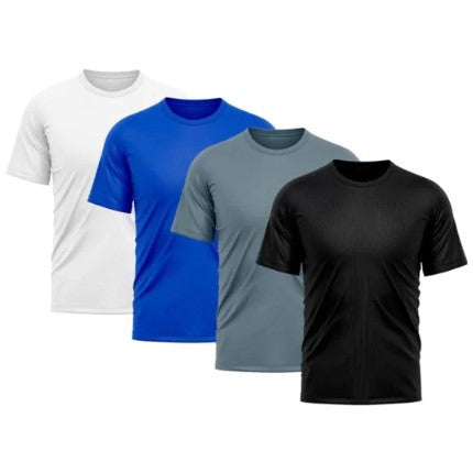 Kit 4 Camiseta Masculina Dry Proteção Solar UV Básica Lisa Treino Academia Camisa – Camisetas Clássico