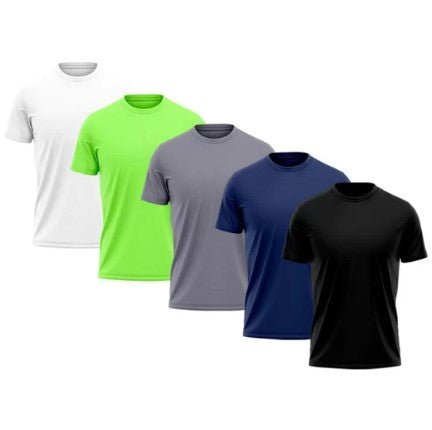 Kit 5 Camiseta Masculina Dry Proteção Solar UV Térmica Academia Treino Camisa Praia – Camisetas Elegante