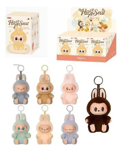 Chaveiro Real Labubu V1 V2 Blind Box Sit Party Action – Popmar Clássico