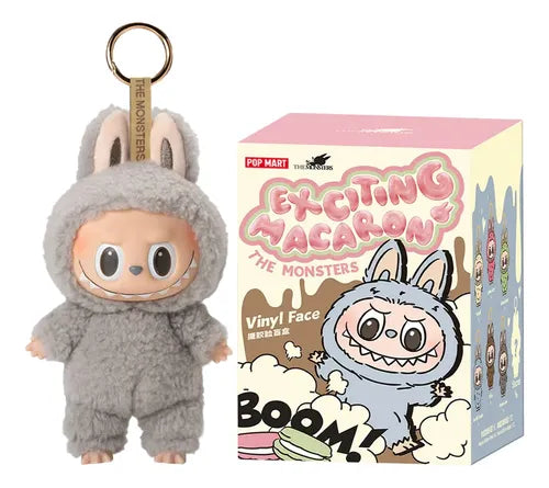 Pelúcia Labubu Monster Emocionante Macaron Pop Mart Cor Macaron – Empolgante Premium