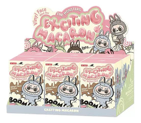 Pelúcia Labubu Monster Emocionante Macaron Pop Mart Cor Macaron – Empolgante Premium