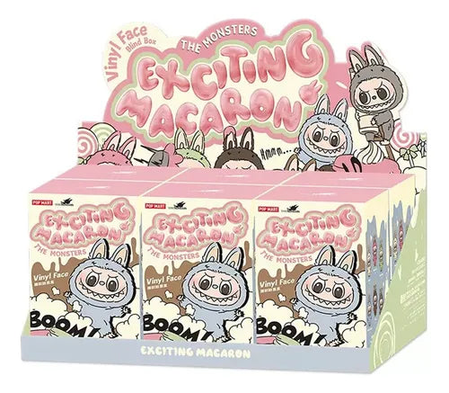 Pelúcia Labubu Monster Emocionante Macaron Pop Mart Cor Macaron – Empolgante Premium