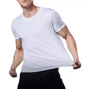 Kit Shorts Bermuda + Camiseta Fitness Corrida MASCULINA ALGODÃO 303 - +Cinza – Preto Black