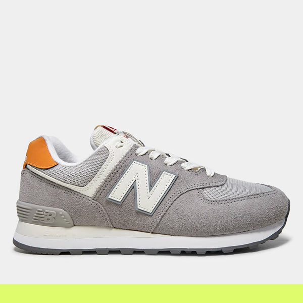 Tênis 574 V2 - +Laranja – Cinza Moderno